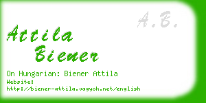 attila biener business card